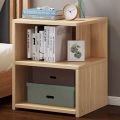 Modern Bedside Table, Nightstand Side Table Sofa End Table Bedroom Furniture Snack Night Table with Storage Shel Design by Nahid Furniture 18x14x12". 
