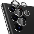 For Samsung Galaxy S22 Ultra Camera Protector WSKEN Metal Ring Tempered Glass Camera Lens Protector. 