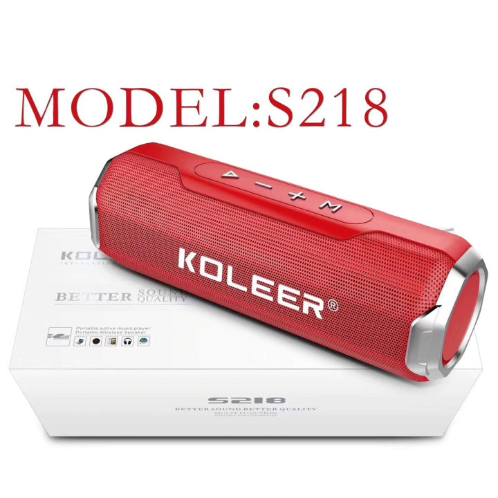 KOLEER S218 Bluetooth 5.0 Hi-Fi Sound Deep Bass AUX & SD Card Supported Portable Wireless Speaker