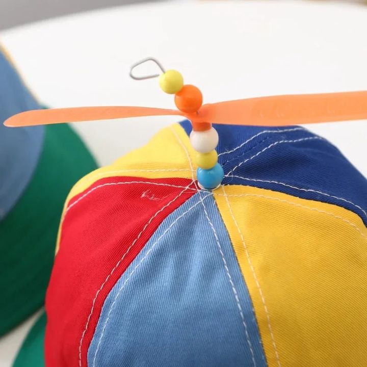 Propeller%20Multicolor%20Bucket%20Hat%20Kids%20Wide%20Brim%20Fisherman%20Hat%20Girls%20Boys%20Summer%20Autumn%20Panama%20Sun%20Hat%20Outdoor%20Beach%20Fishing%20Cap%20-%20Image%204