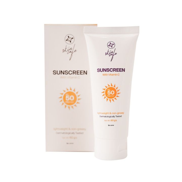 Skin Cafe Lightweight and Non-Greasy Sunscreen (Spf 50 Pa+++) - 60gm