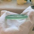 Natural Ice Agate Bracelet Round Flat Bar Clear Water Green Jade Bracelet Chalcedony Maiden Oil Green Bracelet Manufacturers Wholesale One Generation. 