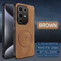 lthmy for Infinix Note 50 Pro Supports Magnetic Wireless Charging Casing Retro Leather Phone Case Protection Shockproof Soft Bumper Cases Back Cover.