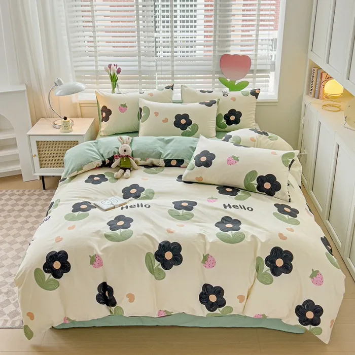 Small%20fresh%20class%20A%20cotton%20four-piece%20set,%20cotton%20sheets,%20quilt%20cover,%20cotton%20quilt%20cover,%20student%20dormitory%20bed%20sheet%20three-piece%20set%20-%20Image%203