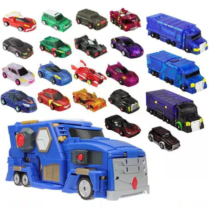 2022 New Cartoon Anime Turning Mecard KURUGY BUCKY GARGOTOS Transformable Robot Car Unicorn Toy Korea TV Action Figure + 3 card