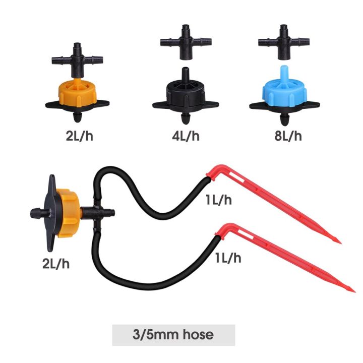 10-100m%20High-quality%20Garden%20Drip%20Irrigation%202-way%20Drip%20Arrow%203/5mm%20Hose%20Irrigation%20System%20Dropper%20fit%20Pot%20Lawn%20Yard%20Greenhouse%20-%20Image%205