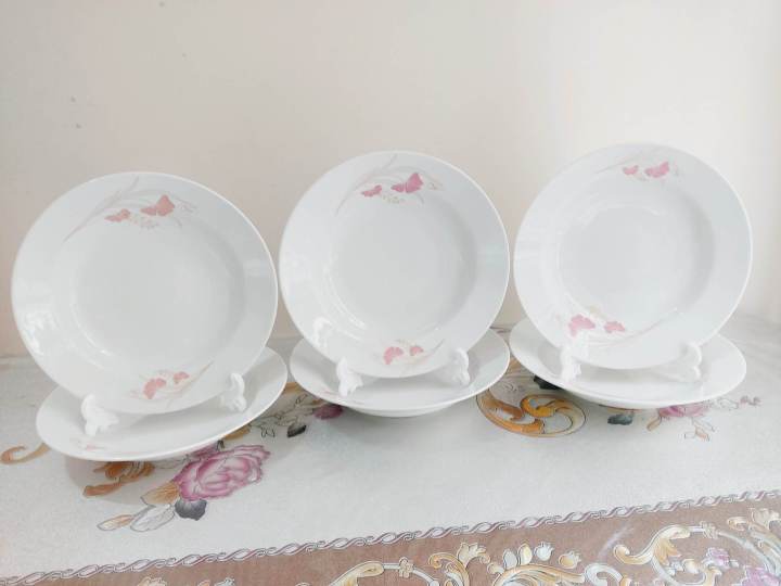 6%20Pcs%20Deep%20Dinner%20Plate%20set%209%20Inch.%20Everyday%20Use%20Rice%20Dinner%20Plate.%20Deep%20Rice%20Dinner%20Plate,%20Exclusive%20Beli%20Flower%20Pint%20Rice%20Plate.%20Microwave%20oven%20save.%20-%20Image%204