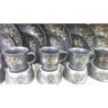 Black Gold Flower Dinner Set 24 Pcs. 