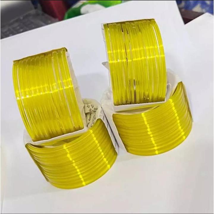 Yellow Reshmi Churi For Woman 24Pieces)