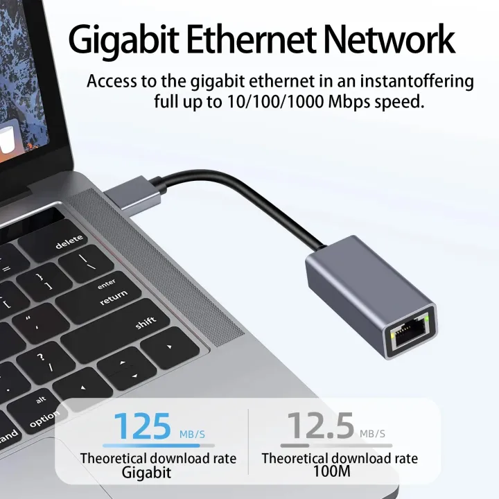 USB%203.0%20to%20Ethernet%20Network%20Card%20Aluminum%20Gigabit%20Type-C%20Adapter%20for%20Laptop%20MacBook%20Pro%201000/100Mbps%20USB%20C%20Lan%20RJ45%20Adapter%20-%20Image%204