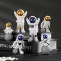 3Pc Astronaut Decor Action Figures and Moon Home Decor Resin Astronaut Statue Room Office Desktop Decoration Presents Boy Gift. 