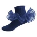 Pudcoco Toddler Kids Baby Girls Ruffle Socks Soft Double Lace Frilly Socks Princess Ankle Socks Kids Cute Socks 1-10Y.