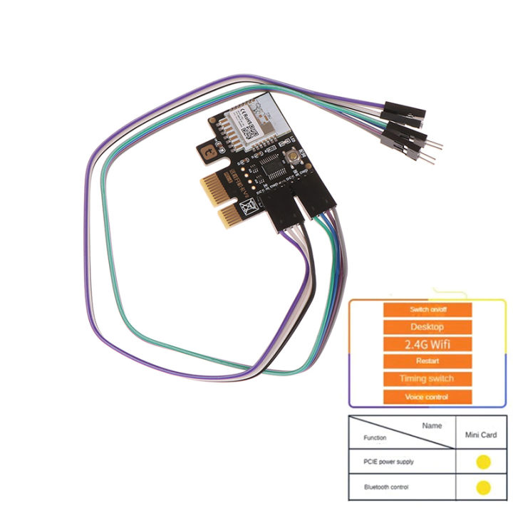 A3 Tuya WiFi/Bluetooth Pc-stroomschakelaar – PCIe-kaart Voor Afstandsbediening, Start En Reset, Werkt Met App En Spraak 4 miniatura