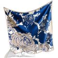 New Twill Silk Scarf Women's All-Match Bag Headscarf Rose Large Kerchief Women's Elegant Fashion Decorative Shawl.