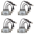 4X 4-Channel Video Balun BNC UTP CAT5 Transmitter for CCTV/ Surveillance Camera Trend. 