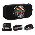 Kawaii Rubix Rubiks Cube Math Formula Pencil Case for Boy Girl Large Capacity Geek Magic Gift Pencil Bag School Supplies. 