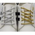 Stunning Pearly-Lustre Rounded Glitter Shoe Laces Golden Colorful Shoelaces White Pearl Shoestring For Sports Canvas.