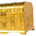 Pirate Treasure Chest Decorative Treasure Chest Keepsake Jewelry Box Plastic Toy Treasure Boxes Party Decor Large Size Electroplating Gold.