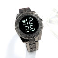 Black/Black - Men's Classy Digital Round Watch. 