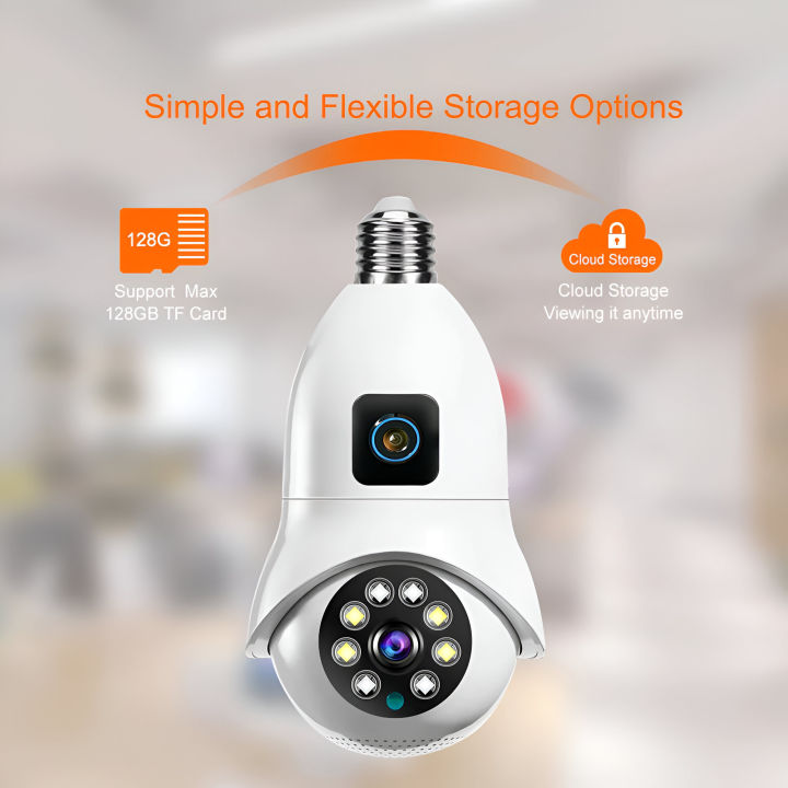 3MP+3MP%20(Mega%20Pixel)%20Dual%20Lens%20Smart%20Ptz%20Bulb%20Camera%20With%20365Days%20Warranty%20-%20Image%205