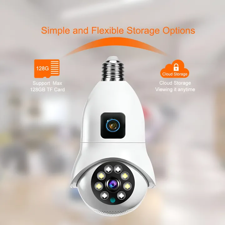 3MP+3MP%20(Mega%20Pixel)%20Dual%20Lens%20Smart%20Ptz%20Bulb%20Camera%20With%20365Days%20Warranty%20-%20Image%205