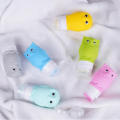 Travel Bottles for Liquids Leak Proof Silicone Cosmetic Travel Containers with Suction Cup for Shampoo Conditioner Toiletries Owl Shaped. 