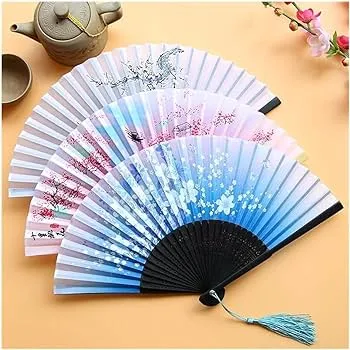 Hand Pakha Folding Chinese Hand Fan Or Hat Pakha - Made By Plastic Print Styles ...