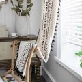 Bohemian Ethnic Style Curtain Cotton Linen Thin Window Decorative Geometry Printing Bedroom Finished Curtains cortinas boho. 