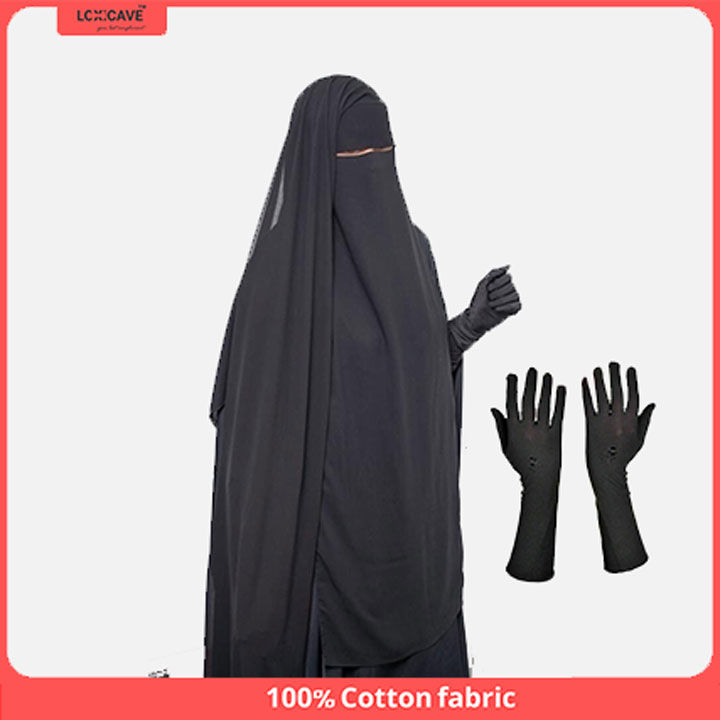 2 Pack 2 Color Full Hand socks for women Outdoor cool Half Finger sports golf unisex Premium Women Long Gloves For Hijab