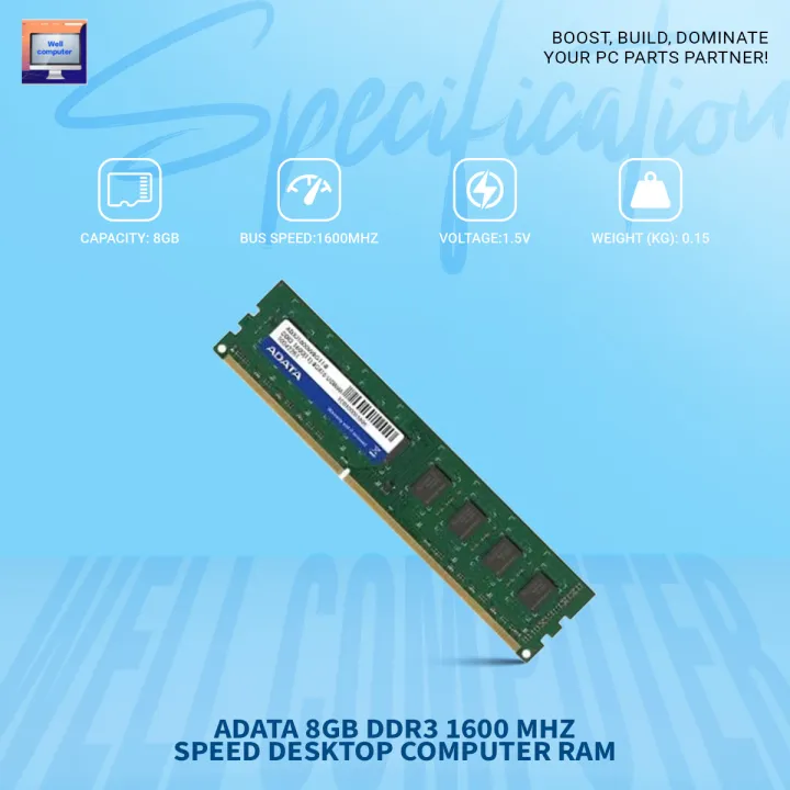 AData%208GB%20DDR3%201600%20MHz%20Speed%20Desktop%20Computer%20RAM%20-%20Image%202