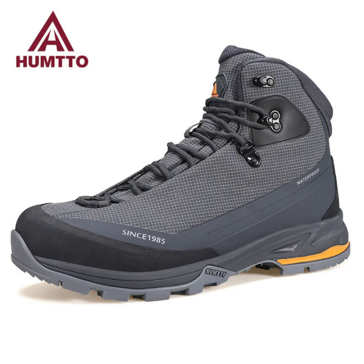 【selevn roind】 HUMTTO Hiking Shoes for Men Winter Waterproof Sports Climbing Trekking Boots Mens Luxury Designer Outdoor Safety Sneakers Male