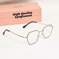 Eye Protection Optical Glass- Golden Frame. 