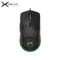 Delux M700A Lightweight RGB Gaming Mouse 67g 7200DPI 1000Hz Ergonomic Mice with Ultra Weave Cable For Computer Gamer. 