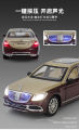 1:24 Mercedes Maybach S680 Diecast Alloy Car Luxurious Simulation Toy Vehicles Metal Car 6 Doors Open Model Car Sound Light Toys For Gift.