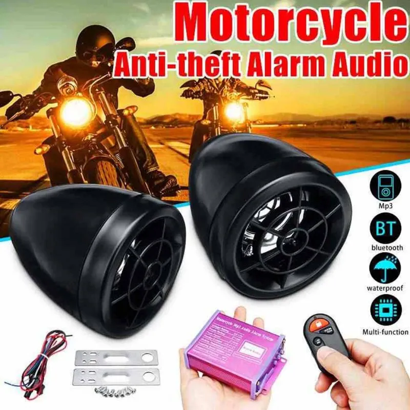 Motorcycle Special Hi-Fi Speaker LED Audio Radio Bike Sound System