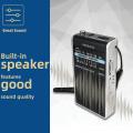 Retekess PR15 Pocket NOAA Weather Radio, AM FM Radio Portable, Little Transistor Radio Powered by AAA Batterys for Walking, Camping (Silver Black). 