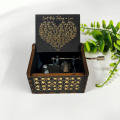 Wooden Classical Music Box Can't Help Falling In Love Music Box Hand Crank Music Box.