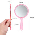 Transparent Hand Mirror Rounded Shape Makeup Mirror Hand Mirror Double-Sided Handheld Mirror 1X/3X Magnifying Mirror with Handle.