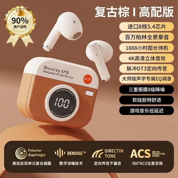 Q86%20Heartless%20Retro%20Camera%20Wireless%20Bluetooth%20Earbuds%20%E2%80%93%20Bluetooth%205.4%20Semi%20In-Ear%20Earphones%20with%20Noise%20Reduction%20-%20Image%202