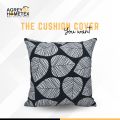 Cushion Cover, Black & Ash, (18"x18"), Only Cover, 1 Pcs. 