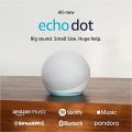 5th Gen Amazon Echo Dot Smart Speaker with Alexa, Improved Sound, Smart Home Control, Privacy Features, and Climate Pledge Friendly Design.