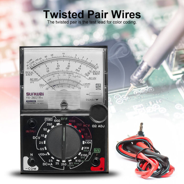 SANWA%20YX%20-%20360%20TR%20Analog%20Multimeter,%20Box%20With%20Manual%20AC/DC%20/%20AVO(Amp%20Volt%20Ohm)%20meter%20-%20Reliable%20Analog%20Multimeter%20for%20Electrical%20Measurements%20-%20Image%204