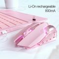 Bluetooth Wireless Cute Girl pink Mouse Silent Rechargeable Gaming Ergonomic blutooth Mice Quiet Mechanical USB Optical For Laptop PC Desktop Game Gamer Mobile Phone Computer Accessories. 