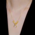 Douyin Live Broadcast Temperament Niche Golden Titanium Steel Necklace Summer Versatile Girls Clavicle Chain Simple INS Style. 