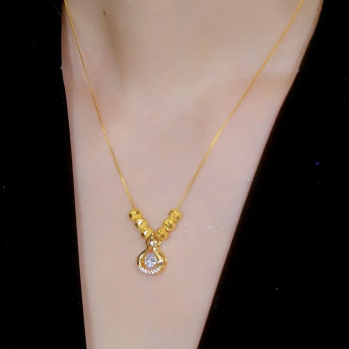 Douyin%20Live%20Broadcast%20Temperament%20Niche%20Golden%20Titanium%20Steel%20Necklace%20Summer%20Versatile%20Girls%20Clavicle%20Chain%20Simple%20INS%20Style%20-%20Image%203