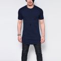 2978 Brand New Men's T Shirt Round Neck Solid-colored T-shirt for Male Round-neck Medium and Long Section Tops Tshirt. 