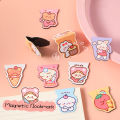New ummerflower Cute Cartoon Bear Magnetic Bookmark Paper Clip Kawaii Rabbit tudent tationery Book Marker of Page chool Office upply.