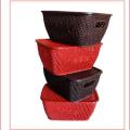 Mini Storage Plastic Basket Set 3pcs - Multicolor. 
