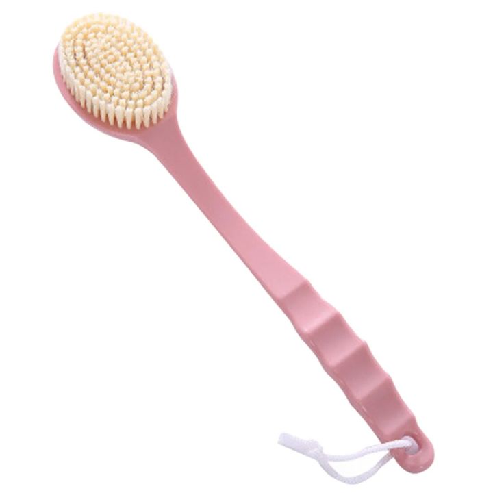 【Hey my home】Plastic bathroom Body Bath Long Handled Brush Cleaning Mage Tail hanging