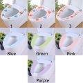 Reusable Washable Bathroom Warmer Toilet Seat Sticker Lid Pad Cloth Cover Mat Toilet Seat Cover. 